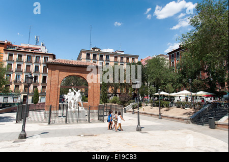 Plaza del Dos de Mayo, Malasaña Viertel, Madrid, Spanien Stockfoto