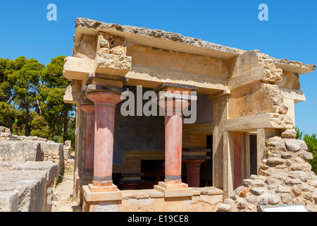 Hergestelltem Becken. Palast von Knossos, Kreta, Griechenland Stockfoto