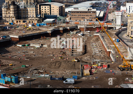 Bau des Einkaufszentrums Westfield, Bradford, 2014. Stockfoto