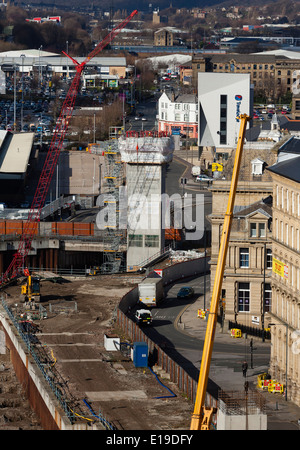 Bau des Einkaufszentrums Westfield, Bradford, 2014. Stockfoto