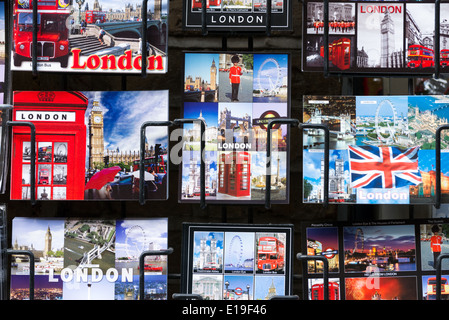 Tourist-Postkarten des legendären Londoner Wahrzeichen, England, UK Stockfoto