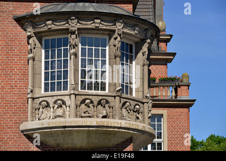 Erker, Altes Rathaus Reinickendorf, Eichborndamm, Reinickendorf, Berlin, Deutschland Stockfoto