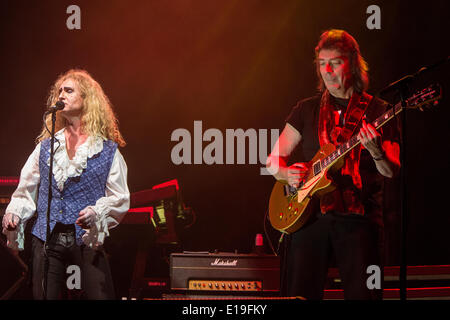 Mailand Italien. 26. Mai 2014. STEVE HACKETT ex-Genesis-Gitarrist tritt am Teatro Linear4Ciak während der "Genesis erweitert 2014 World Tour" Stockfoto