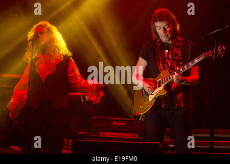 Mailand Italien. 26. Mai 2014. STEVE HACKETT ex-Genesis-Gitarrist tritt am Teatro Linear4Ciak während der "Genesis erweitert 2014 World Tour" Stockfoto
