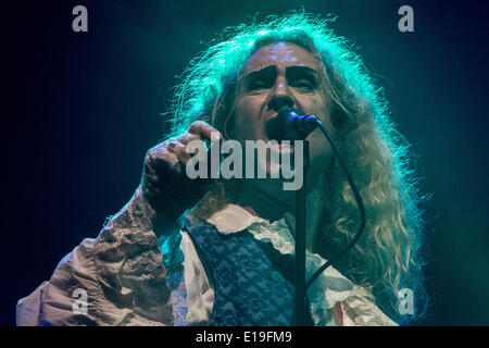 Mailand Italien. 26. Mai 2014. STEVE HACKETT ex-Genesis-Gitarrist tritt am Teatro Linear4Ciak während der "Genesis erweitert 2014 World Tour" Stockfoto