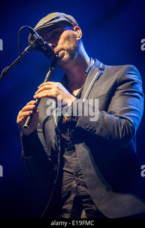 Mailand Italien. 26. Mai 2014. STEVE HACKETT ex-Genesis-Gitarrist tritt am Teatro Linear4Ciak während der "Genesis erweitert 2014 World Tour" Stockfoto