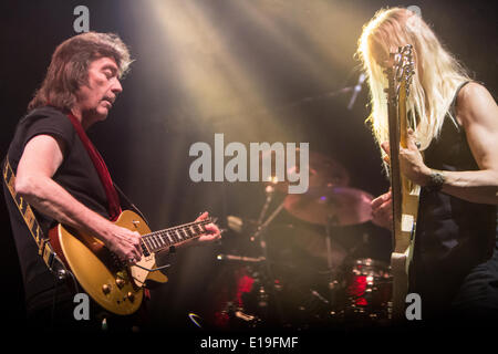Mailand Italien. 26. Mai 2014. STEVE HACKETT ex-Genesis-Gitarrist tritt am Teatro Linear4Ciak während der "Genesis erweitert 2014 World Tour" Stockfoto