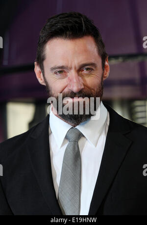 Tokio, Japan. 27. Mai 2014. Schauspieler Hugh Jackman besucht Japan Premiere seinen Film "X-Men Days Of Future Past'' in Roppongi Hills in Tokio am 27. Mai 2014 zu fördern. Bildnachweis: Junko Kimura-Matsumoto/Jana Press/ZUMAPRESS.com/Alamy Live-Nachrichten Stockfoto