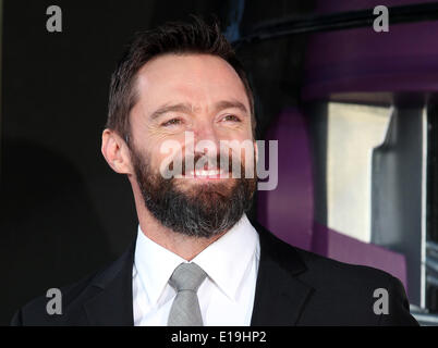 Tokio, Japan. 27. Mai 2014. Schauspieler Hugh Jackman besucht Japan Premiere seinen Film "X-Men Days Of Future Past'' in Roppongi Hills in Tokio am 27. Mai 2014 zu fördern. Bildnachweis: Junko Kimura-Matsumoto/Jana Press/ZUMAPRESS.com/Alamy Live-Nachrichten Stockfoto