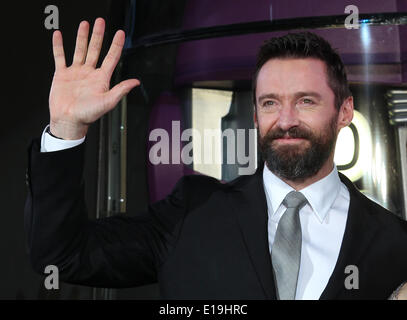 Tokio, Japan. 27. Mai 2014. Schauspieler Hugh Jackman besucht Japan Premiere seinen Film "X-Men Days Of Future Past'' in Roppongi Hills in Tokio am 27. Mai 2014 zu fördern. Bildnachweis: Junko Kimura-Matsumoto/Jana Press/ZUMAPRESS.com/Alamy Live-Nachrichten Stockfoto