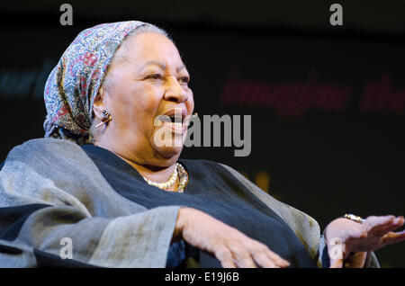 Hay-on-Wye, Powys, UK. 27. Mai 2014. Toni Morrison uns Nobel Pulitzer-Preis ausgezeichneten Autor geliebten reden Geliebten bei Hay Festival Stockfoto