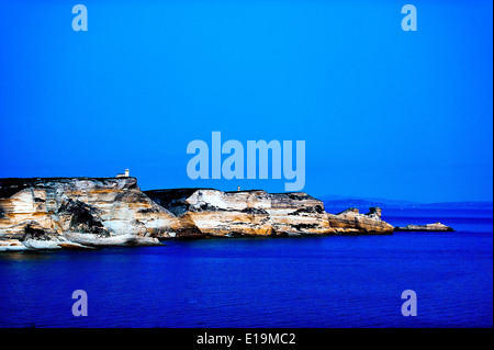 Europa, Frankreich, Corse-du-Sud (2A), Bonifacio. Klippen. Stockfoto