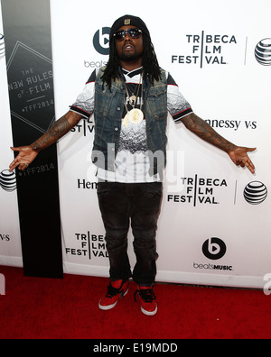 Rapper Wale besucht die Weltpremiere von "Zeit ist Illmatic" die 2014 TriBeCa Film Festival Opening Night. Stockfoto