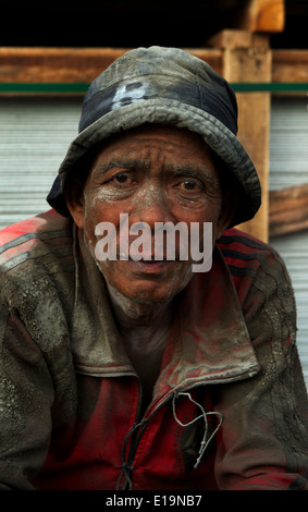 Sunda Kelapa, der geschäftigen Schoner aus Holz von Jakarta. Stockfoto