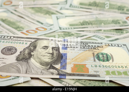 Hundert-Dollar-Scheine Stockfoto