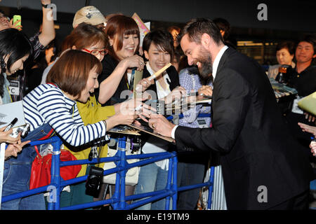 Tokio, Japan. 27. Mai 2014. Hugh Jackman besucht die Premiere von "X-Men: Days of Future Past" Roppongi Hills in Tokio am Mai 27, 2014/Bild Arena Allianz Credit: Dpa picture-Alliance/Alamy Live News Stockfoto