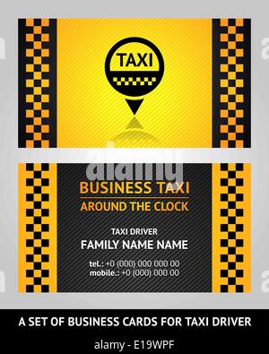 Visitenkarten Taxi, Vektor Illustration Vorlage 10eps Stock Vektor