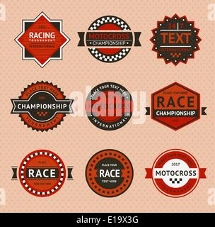 Rennsport-Abzeichen - Vintage-Stil, Vektor-illustration Stock Vektor