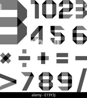 Alphabet von transparenten Papierband - Arabisch Stock Vektor