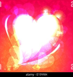 Herzen, Sprechblase, ornamentalen Hintergrund. EPS10 Stock Vektor