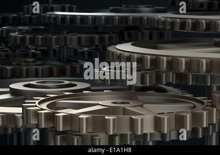 Abstrakte Zahnräder - industriellen Hintergrund illustration Stockfoto
