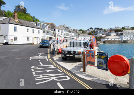 Die Hafen-Fassade in St. Mawes Cornwall Stockfoto