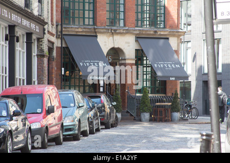 Jamie Olivers fünfzehn Restaurant in London Stockfoto