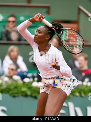 Paris, Frankreich. 28. Mai 2014. Tennis, French Open, Roland Garros, Venus Williams (USA) Foto: Tennisimages / Henk Koster/Alamy Live News Stockfoto