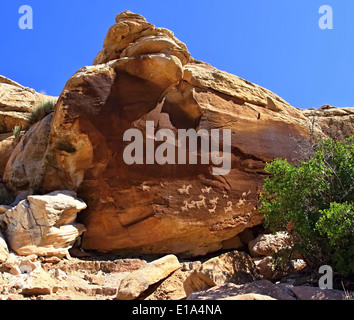 Petroglyphen von Nine Mile Canyon Stockfoto