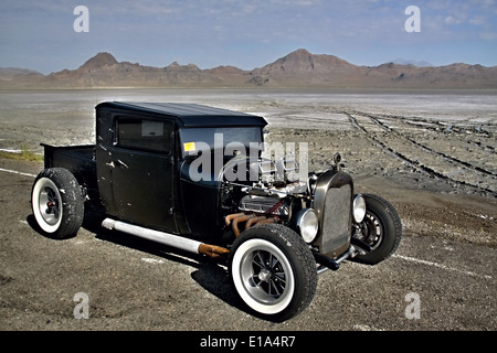 Überfluteten Salzsee von Bonneville in Utah mit drag Stockfoto