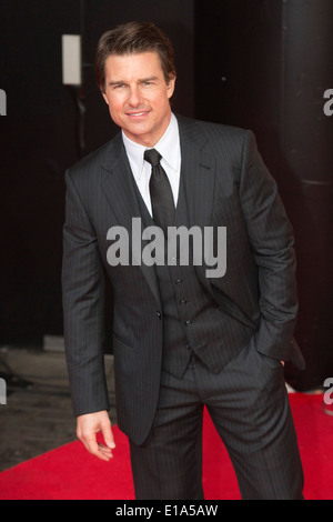 Schauspieler Tom Cruise besucht die "Edge of Tomorrow" Film-Premiere im BFI IMAX Kino in London Stockfoto