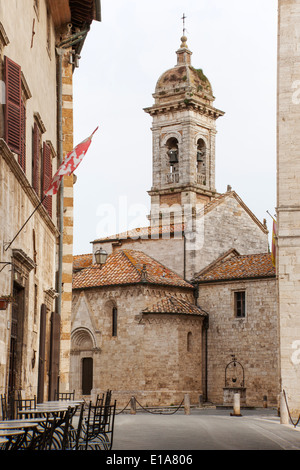 San Quirico d ' Orcia, Kirche Collegiata, Toskana, Italien Stockfoto