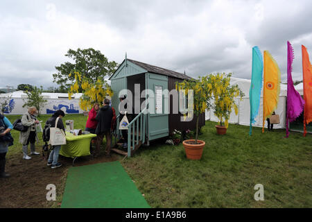 Hay on Wye, Powys, Wales UK. 28. Mai 2014. Im Bild: Der Dylan Thomas schreiben-Schuppen für seine Geburt Hundertjahrfeier. Re: Das Hay-Festival, Hay on Wye, Powys, Wales UK. Bildnachweis: D Legakis/Alamy Live-Nachrichten Stockfoto