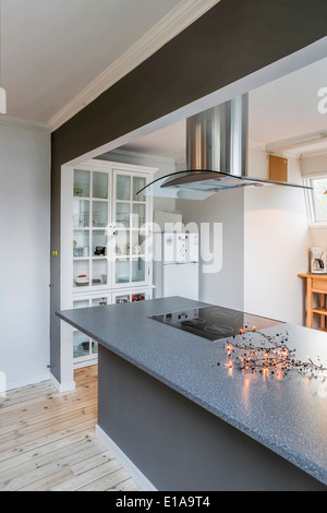 Moderne Wohnung in der obersten Etage eines Hauses. Akureyri, Island Stockfoto