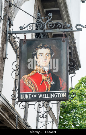 Herzog von Wellington Pub Schild in Southampton, Hampshire UK Stockfoto