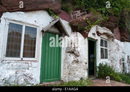 Heiligen Austin Rock Häuser (Höhle Häuser) am Kinver in den englischen Midlands Stockfoto