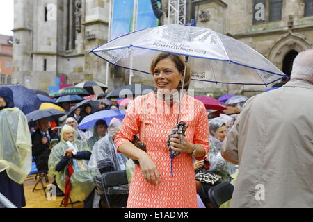 Regensburg, Deutschland. 28. Mai 2014. Julia Klšckner, die Vorsitzende der CDU im Landtag (Landtag) des Landes Rheinland-Pfalz ist Deutscher Katholikentag in Regensburg abgebildet. 99. Kongress der katholischen Kirche in Deutschland läuft vom 28. Mai bis 1 Juni mit erwarteten 80.000 Besuchern. Bildnachweis: Michael Debets/Alamy Live-Nachrichten Stockfoto