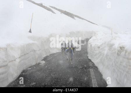 Val Martello, Italien. 27. Mai 2014. 27.05.2014. Ponte di Legno Val Martello, Giro D Italia, Etappe 16. Tinkoff - Saxo 2014, Gavia Credit: Aktion Plus Sport Bilder/Alamy Live-Nachrichten Stockfoto