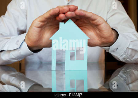 Immobilien-Versicherungen-Konzept Stockfoto