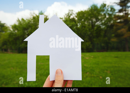 Projekt des Hauses, Immobilien-Konzept Stockfoto