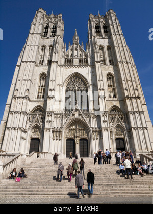 Die Sint Michiels En Goedele Kathedrale im Stadtzentrum von Brüssel, Belgien Stockfoto