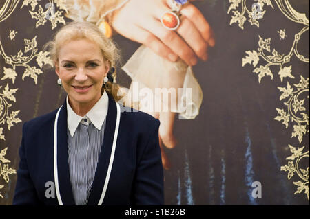 HRH Prinzessin Michael von Kent sprechen über ihren Roman "Die Königin der vier Königreiche" Hay Festival 2014. © Jeff Morgan Stockfoto