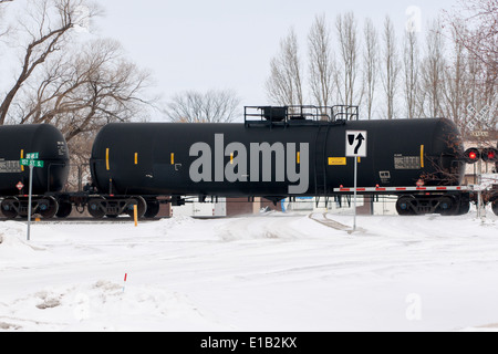 Öl-Tanker Waggons Stockfoto