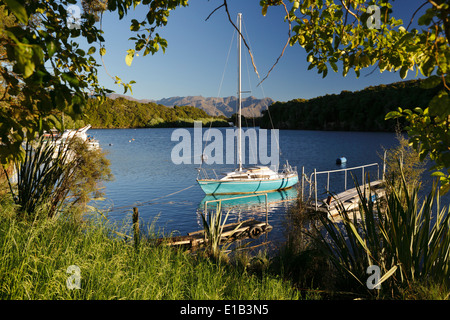 Home-Creek am Lake Manapouri Stockfoto