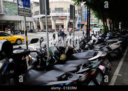 Viele Fahrräder, Tainan, Taiwan. Stockfoto