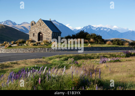 Kirche des guten Hirten am Lake Tekapo Stockfoto