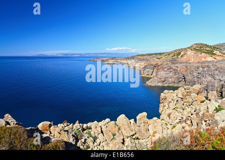 Klippe in San Pietro Insel Carloforte, Sardinien, Italien Stockfoto