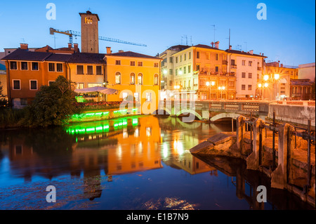 Treviso, Italien erschossen in der Nacht Stockfoto