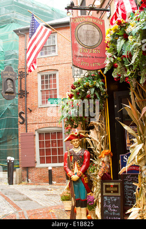 Historischen Green Dragon Tavern in Boston, Massachusetts, den berühmten North End Stockfoto