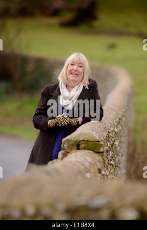 Autor von "Isst, Triebe und Blätter" und viele andere Titel Lynne Truss in Brighton fotografiert. Stockfoto